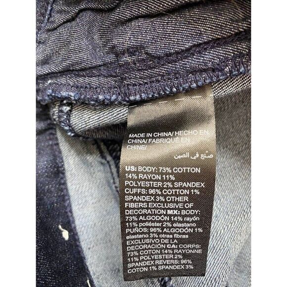 White House Black Market Dark Wash Denim Slim‎ Ankle Gold Cuff Mid Rise Jeans 00 - Picture 5 of 11